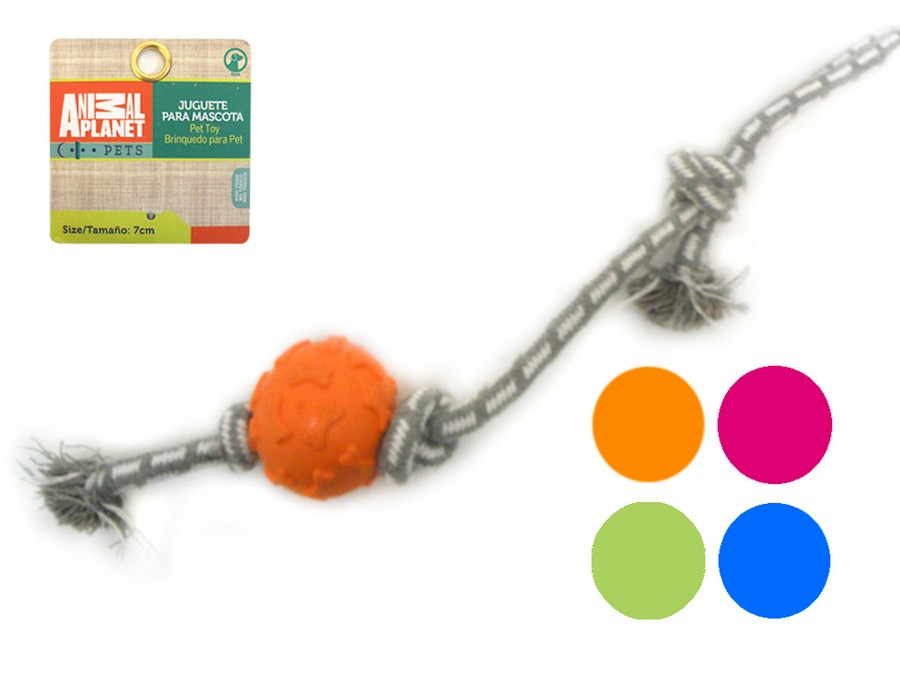 JUGUETE PARA MASCOTA LAZO + PELOTA 51CM AP-D711-171 (DESC)