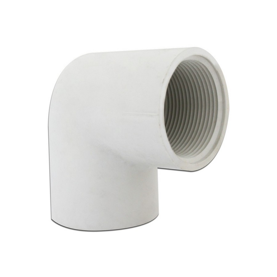 CODO PVC CON ROSCA 1/2 * 90