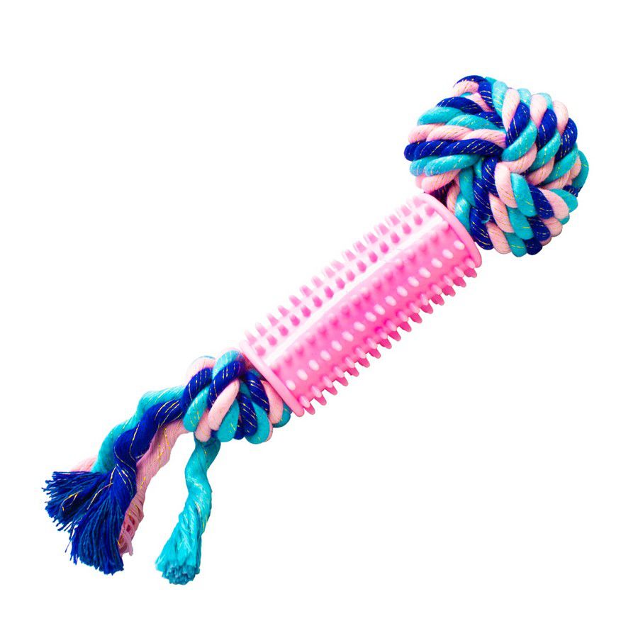 JUGUETE PARA MASCOTA LIMPIA DIENTES CON LAZO 7.5X30CM AP-D028-007