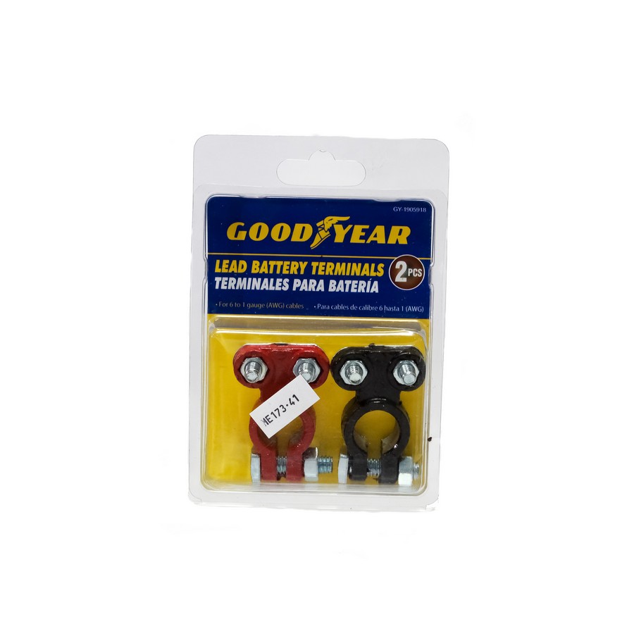 TERMINAL PARA BATERIA GOODYEAR 991-GY1905918 ROJO/NEGRO (PAR)