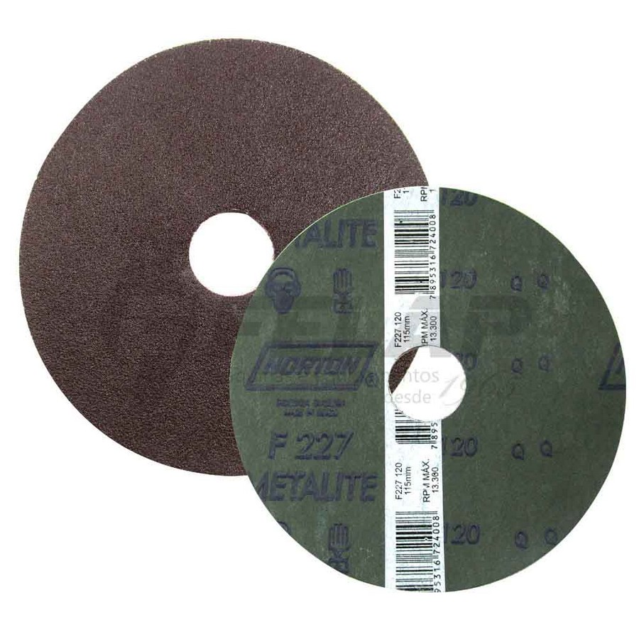 LIJA EN DISCO NORTON  F227  7 PULG Nº 120