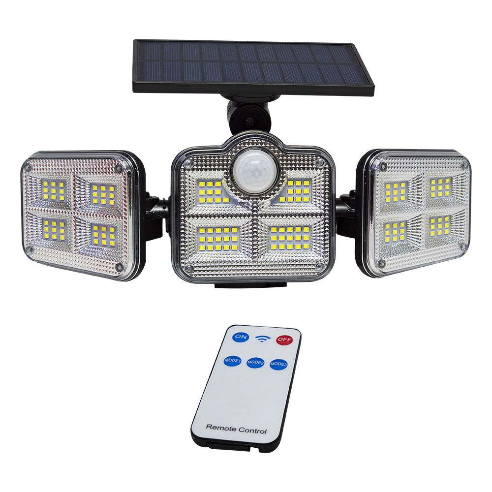 REFLECTOR LED SOLAR 10W CON SENSOR MOV. LUZ BLANCA 3B LED-CS10