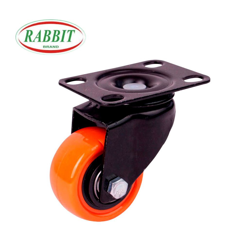 RUEDA NARANJA INDUST. GIRAT. SIN FRENO 2 SB-649/RB-3316-2/RUCN002 NARANJA
