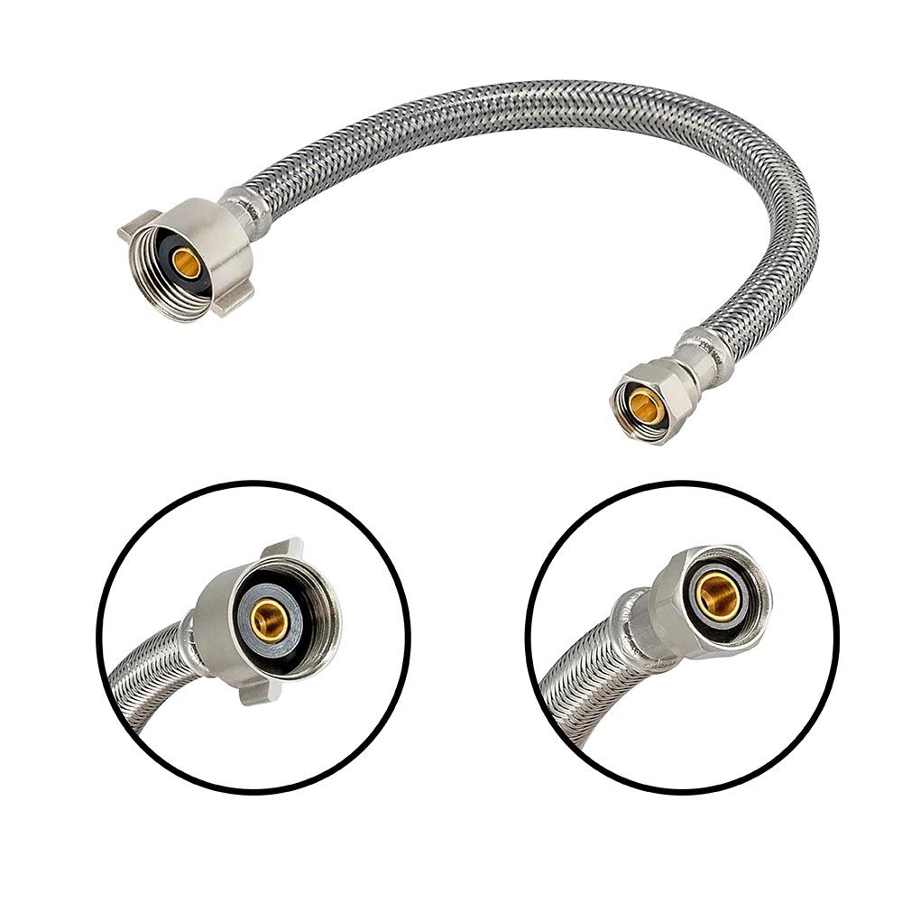 TUBO ABASTO FLEXIBLE EASTMAN INOX. PARA INODORO 7/8 X 3/8 X 16 PULG 48089