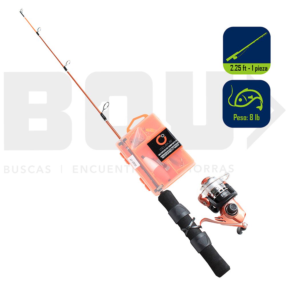 CAÑA PESCAR CON CARRETE CELSIUS MH 2.24 PIES CR2F-MS ICE