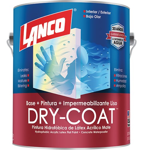 PINTURA IMPERMEABIL. 3 EN 1 DRY-COAT BLANCO GAL. LANCO DC-480-4 (NC)