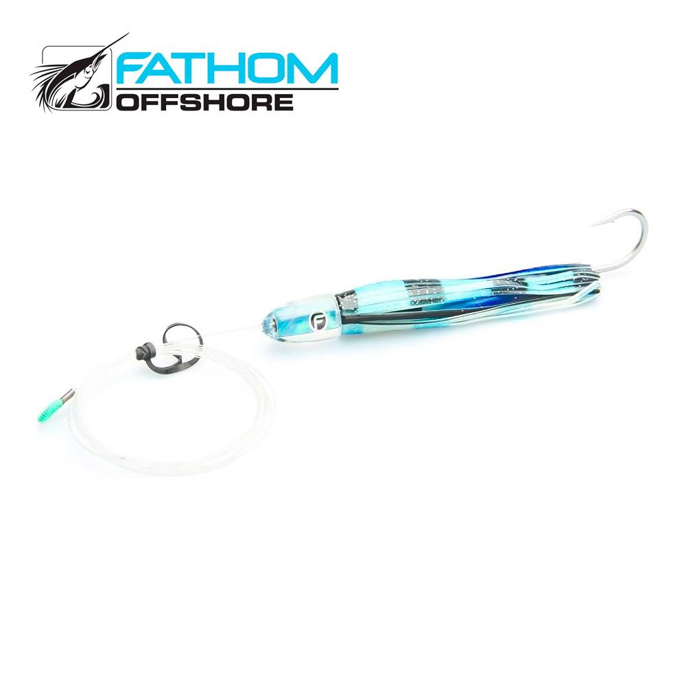 FATHOM TROLLING LURE TL01SM-02-PR 8PULG ANGEL WING ICE BLUE SHELL