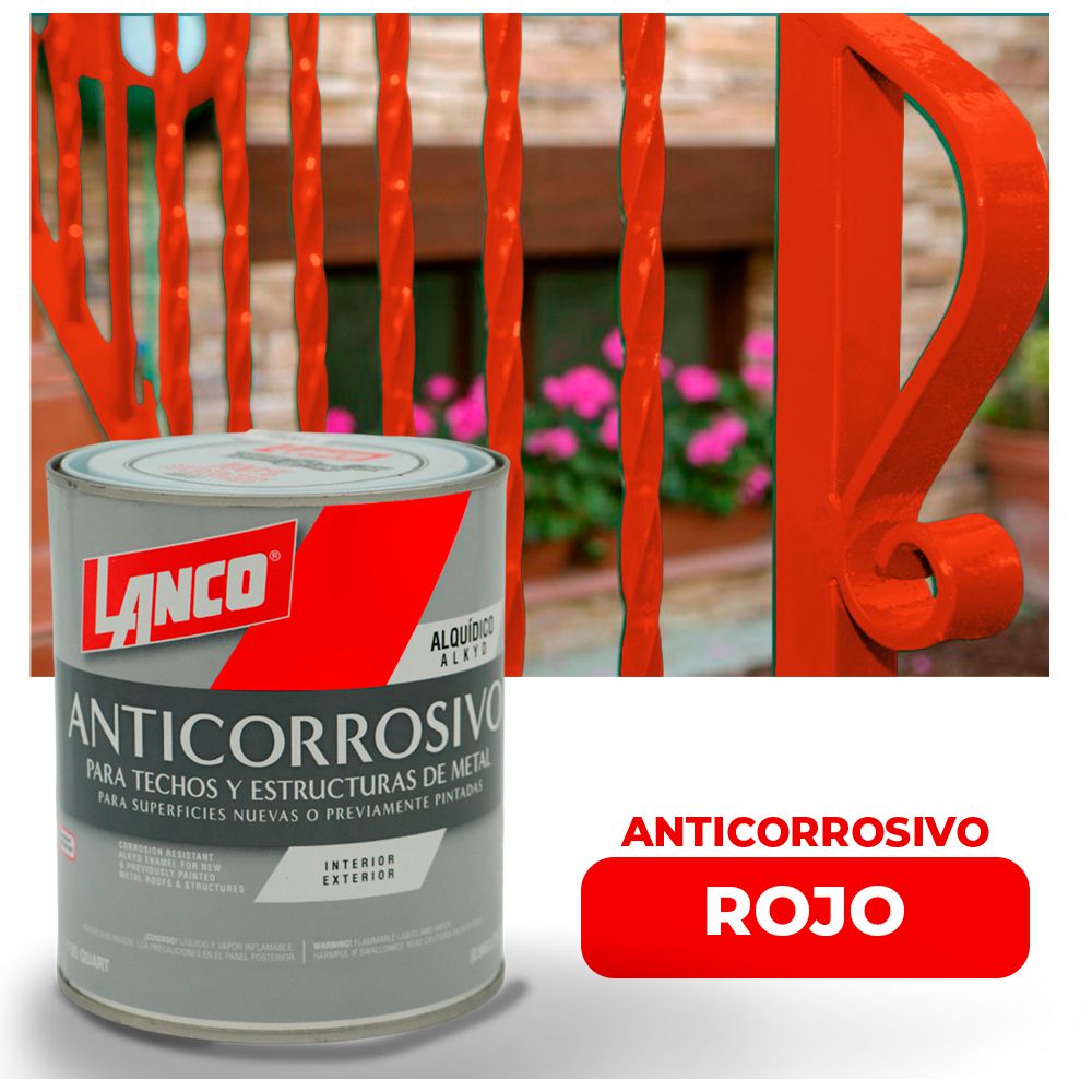 ANTICORROSIVO MATE PLUS ROJO 1/4 LANCO (NC)