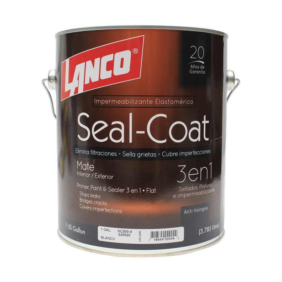 PINTURA ELASTOMERICA 3 EN 1 SEAL-COAT BLANCO GAL. LANCO SC 200-4 (NC)