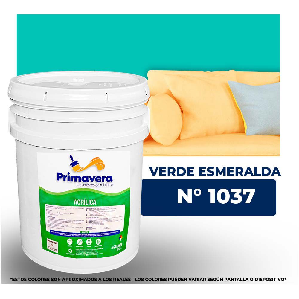 VINILICA PRIMAVERA VERDE ESMERALDA Nº 1037 CUB. (NC)
