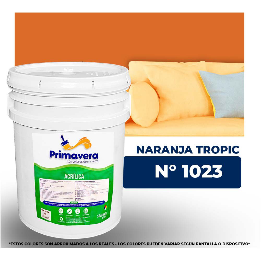 VINILICA PRIMAVERA NARANJA TROPIC. Nº 1023 CUB. (NC)