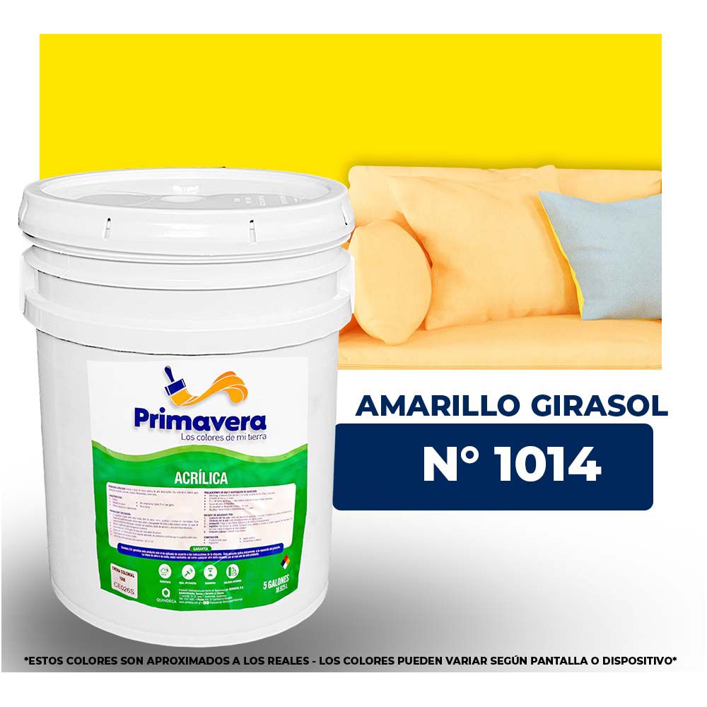 VINILICA PRIMAVERA AMARILLO GIRASOL Nº 1014 CUB. (NC)