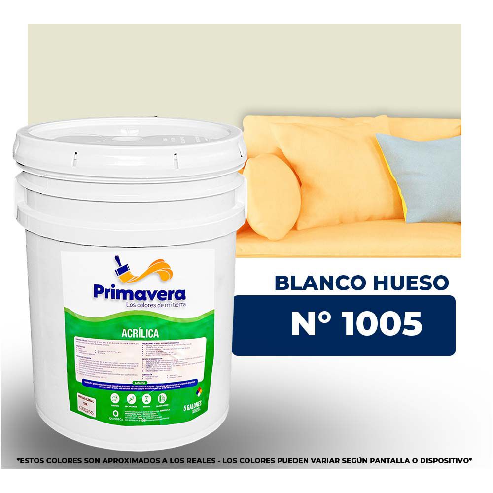 VINILICA PRIMAVERA BLANCO HUESO Nº 1005 CUB. (NC)