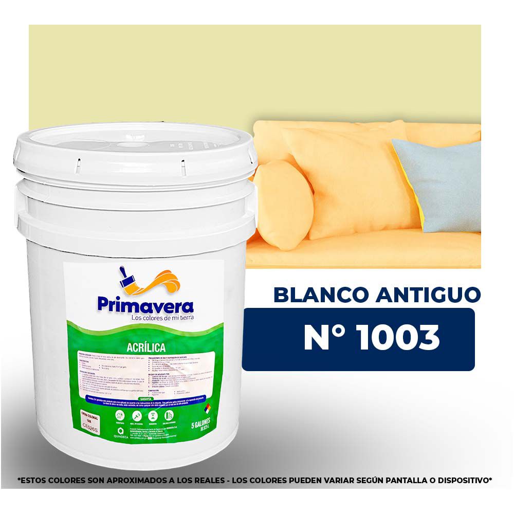 VINILICA PRIMAVERA BLANCO ANTIG. Nº 1003 CUB. (NC)