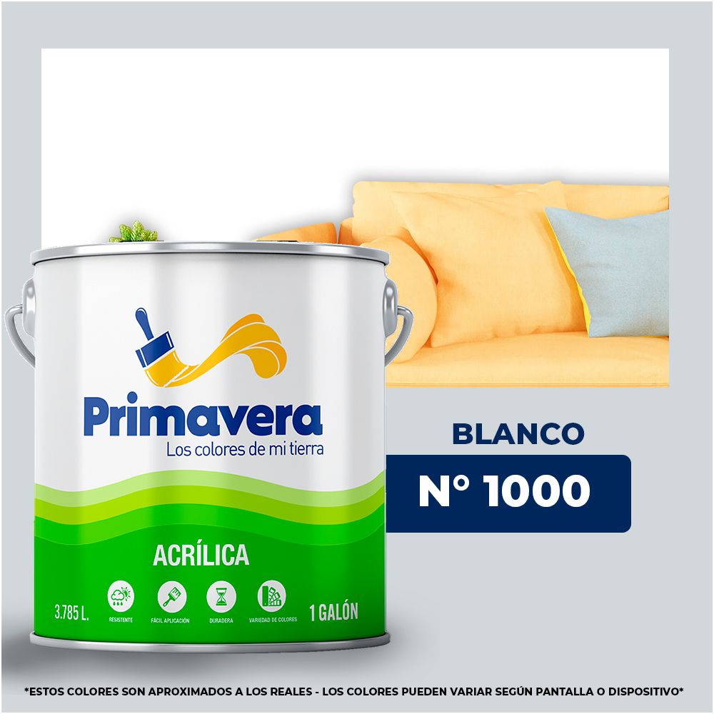VINILICA PRIMAVERA BLANCO Nº 1000 GALON (NC)