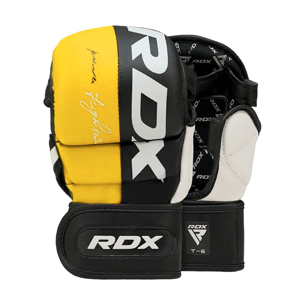 GUANTES MMA ENTRENAMIENTO RDX REX AMARILLO T6 PLUS-L GGR-T6Y-L+