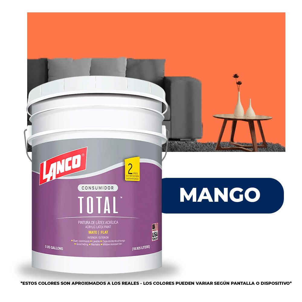 PINTURA TOTAL ACRILICA LATEX MANGO CUBETA TL3469 (NC)
