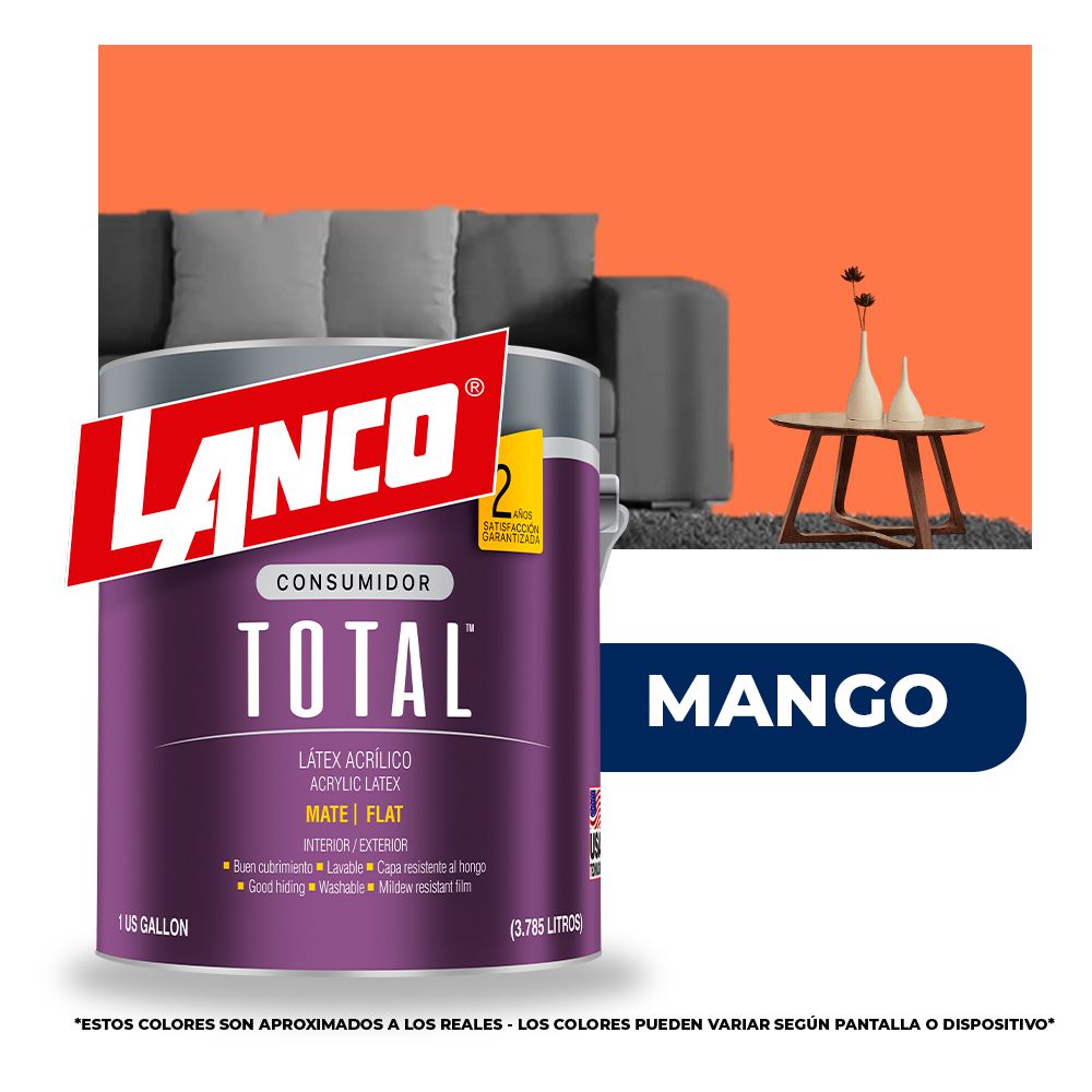 PINTURA TOTAL ACRILICA LATEX MANGO GLN TL3469 (NC)