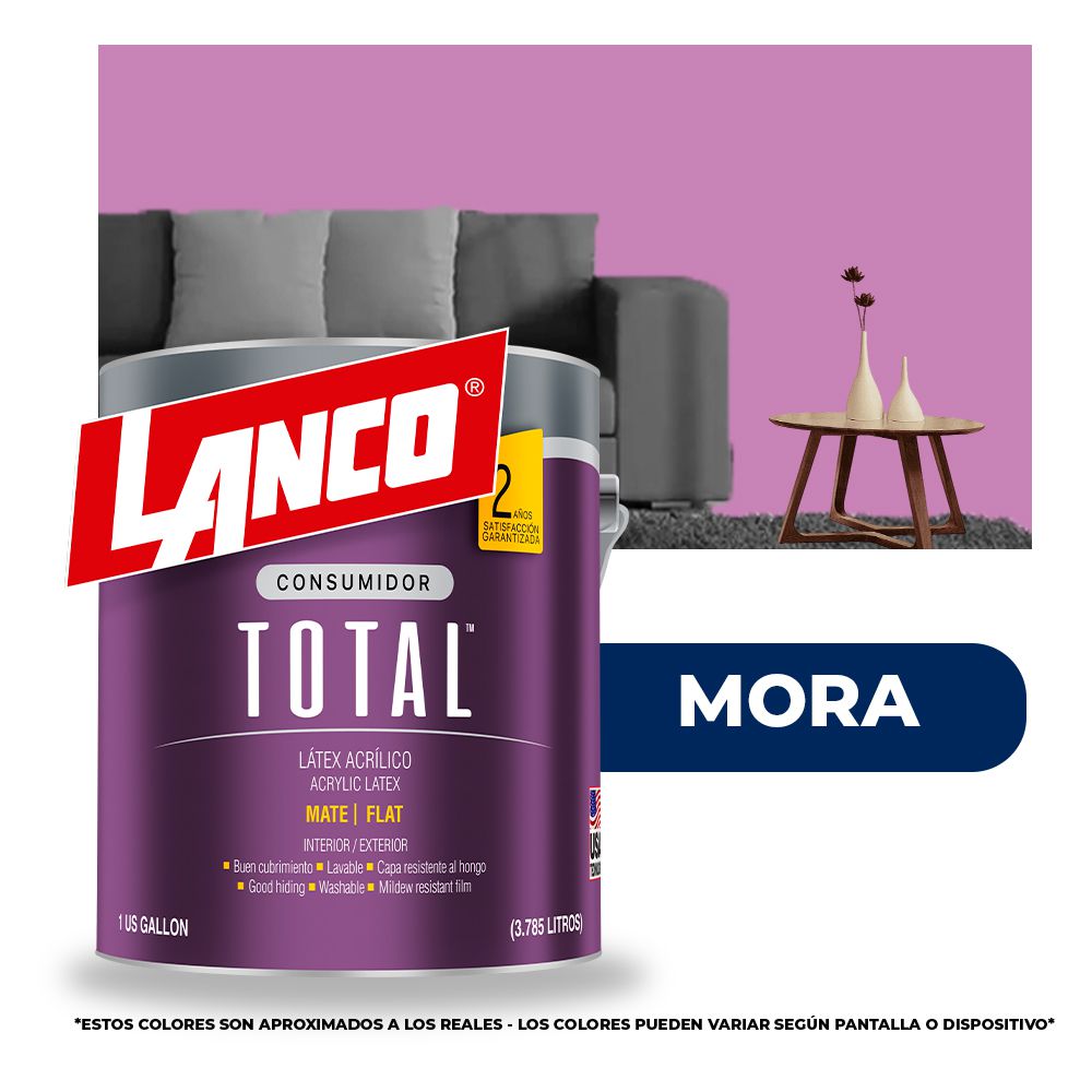 PINTURA TOTAL ACRILICA LATEX MORA GLN TL3459 (NC)