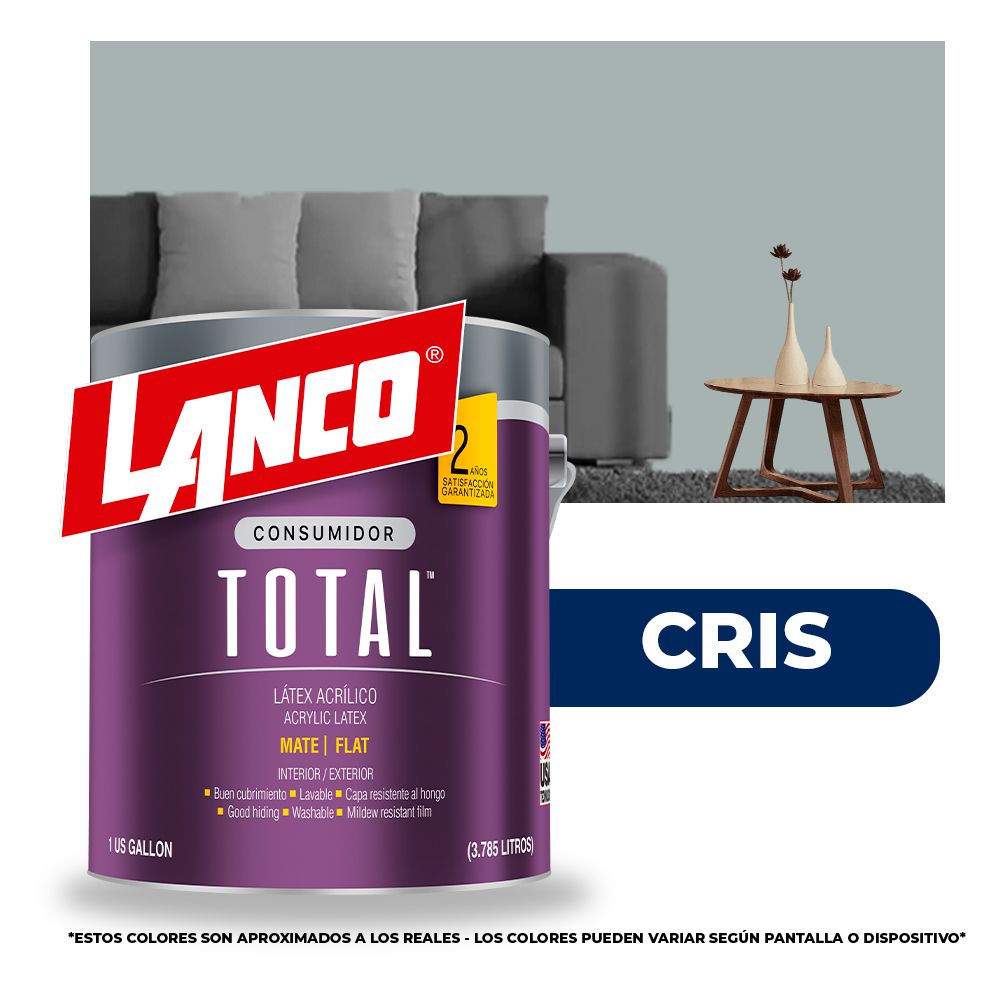 PINTURA TOTAL ACRILICA LATEX CRIS GLN TL3468 (NC)