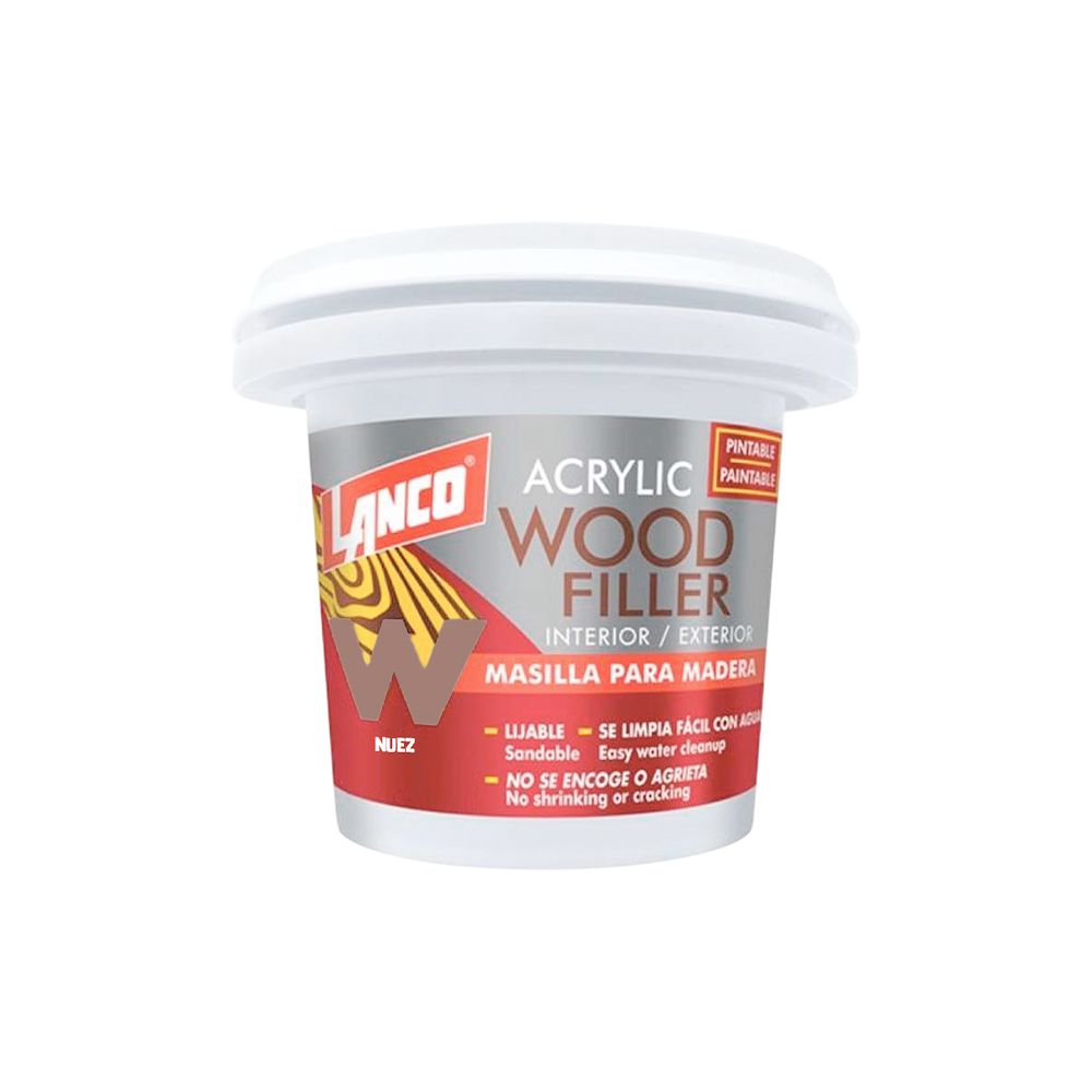 MASILLA ACRILICA PARA MADERA COLOR NOGAL 4OZ. LANCO WF829-8