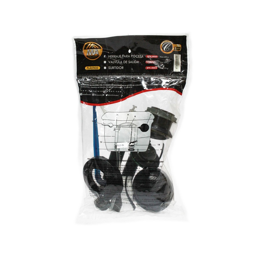 REPUESTO PARA TANQUE INODORO (KIT) BPK-0001