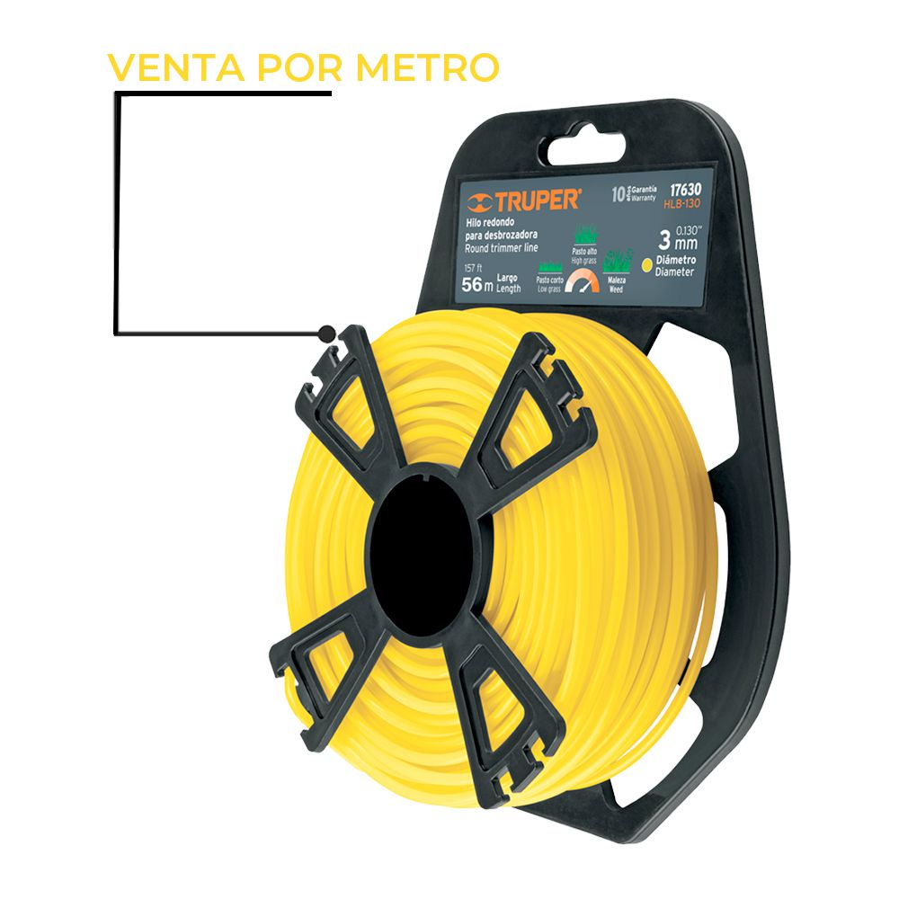 HILO PARA MOTOCHAPODADORA 3.3MM (METRO) TRUPER 17630