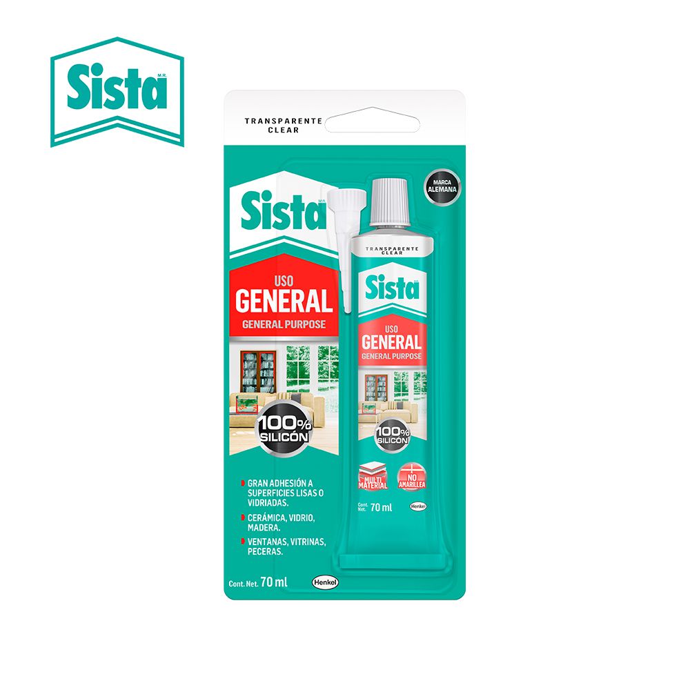 SELLADOR SILICON USO GENERAL TRANSP. 70ML F109 SISTA