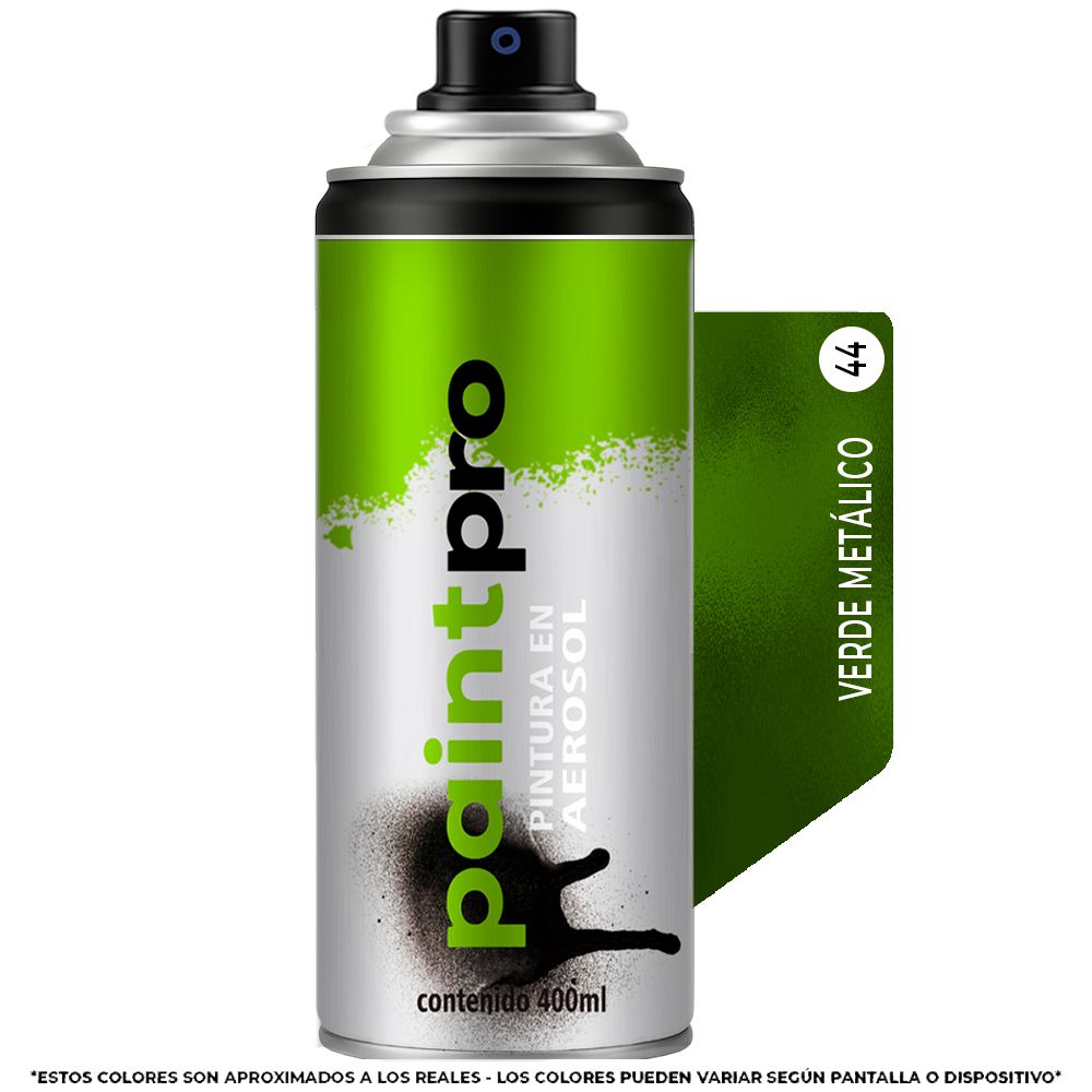 SPRAY PAINT PRO VERDE METALICO 44