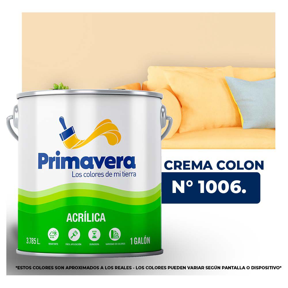 VINILICA PRIMAVERA CREMA COLON. Nº 1006 GALON (NC)