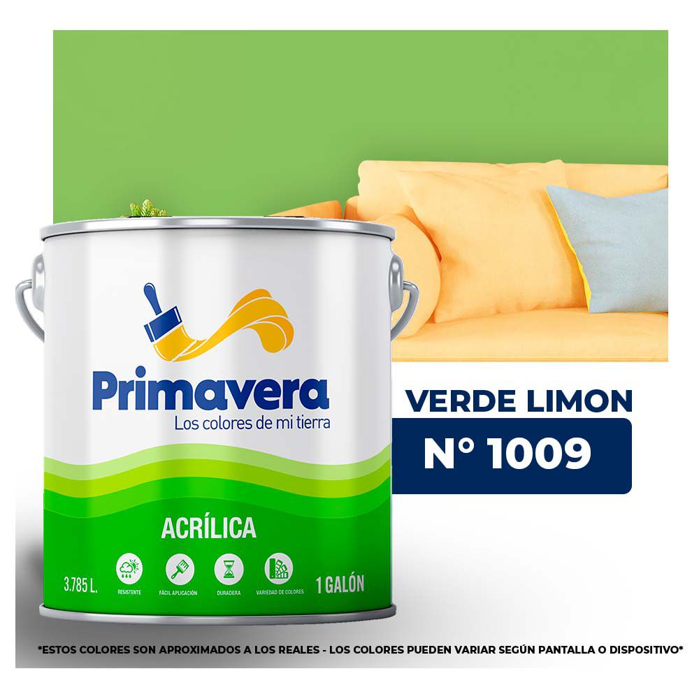 VINILICA PRIMAVERA VERDE LIMON Nº 1009 GALON (NC)