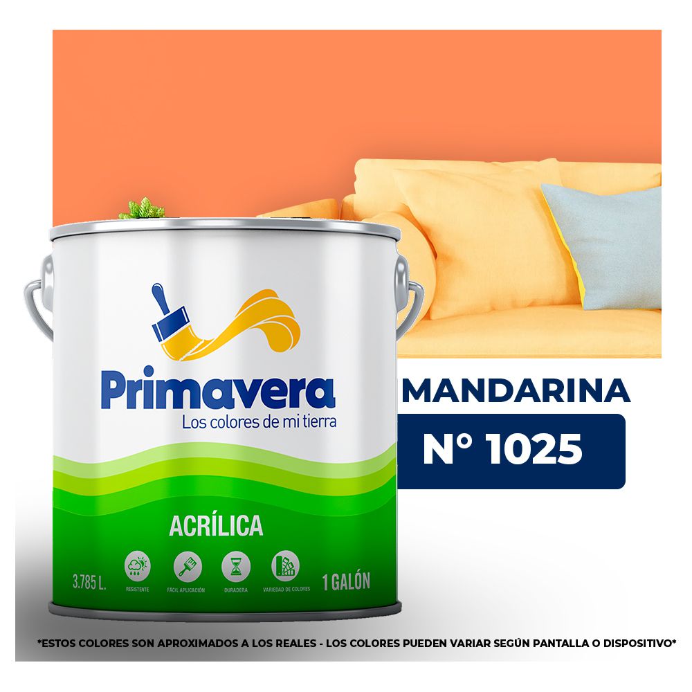 VINILICA PRIMAVERA MANDARINA Nº 1025 GALON (DESC)