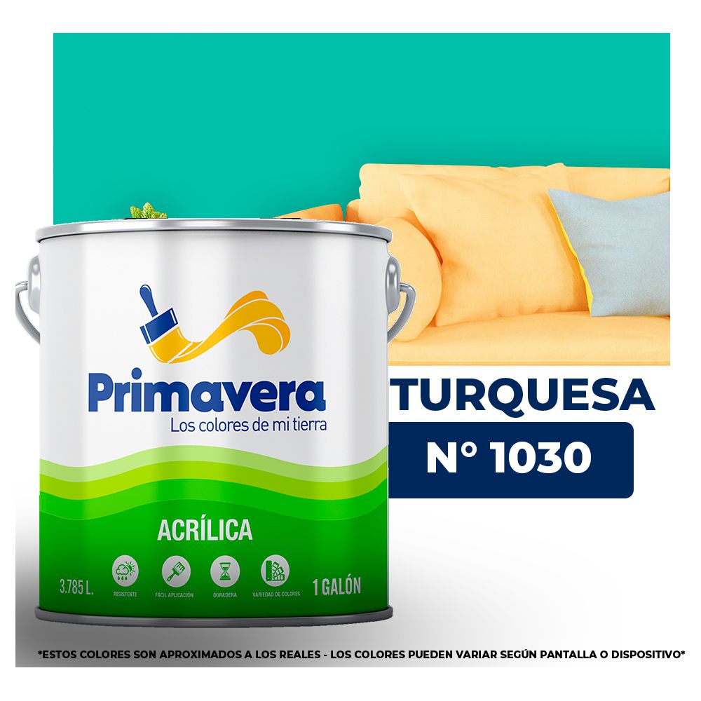 VINILICA PRIMAVERA TURQUESA Nº 1030 GALON (NC)