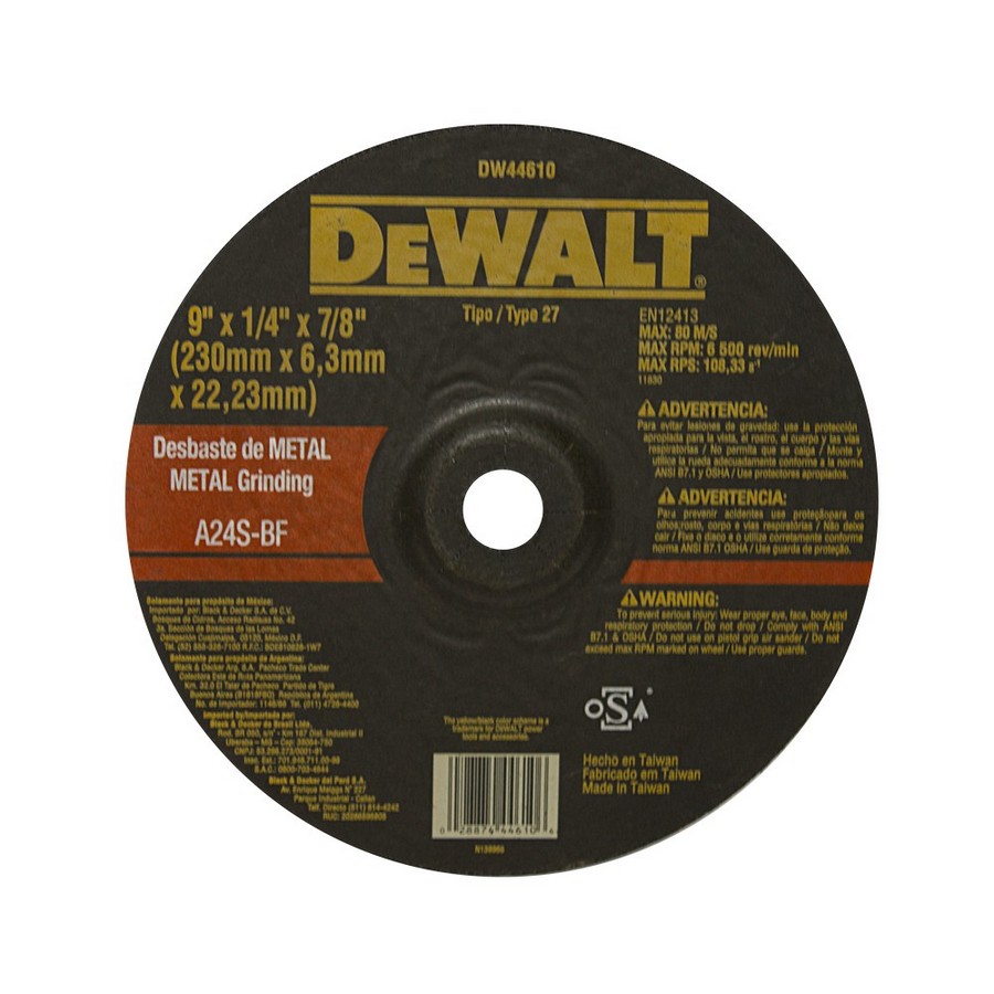 DISCO PARA METAL DEWALT 4 1/2 PULG DW8424