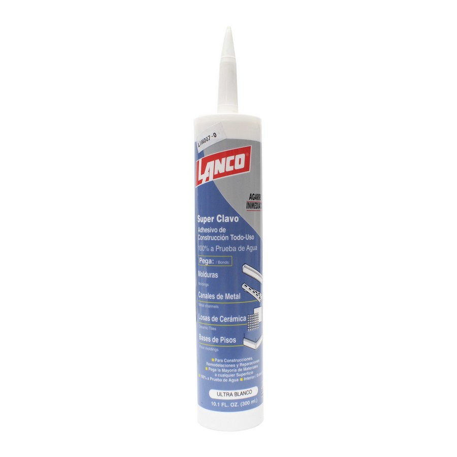ADHESIVO PARA CONSTRUCCION MULTIUSO SUPERNAIL 10 ONZ. LANCO