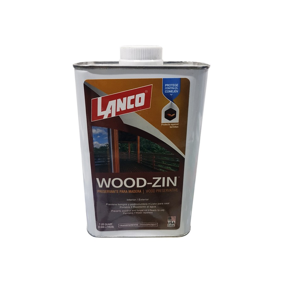 PRESERVANTE Y REPELENTE DE AGUA PARA MADERA WOOD ZIN 1/4 LANCO (NC)