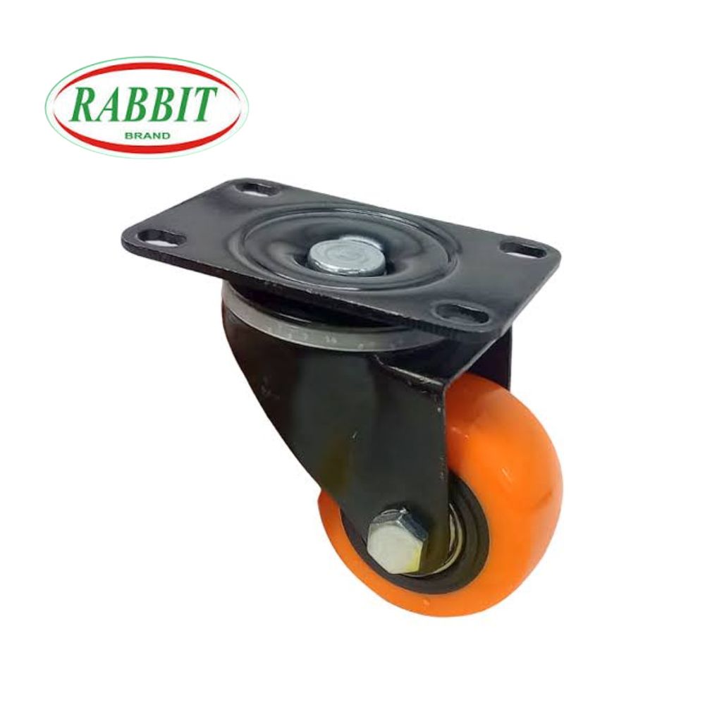 RUEDA NARANJA INDUST. GIRAT. SIN FRENO 1 1/2 BK-R001/RB-3316-1.5 NARANJA