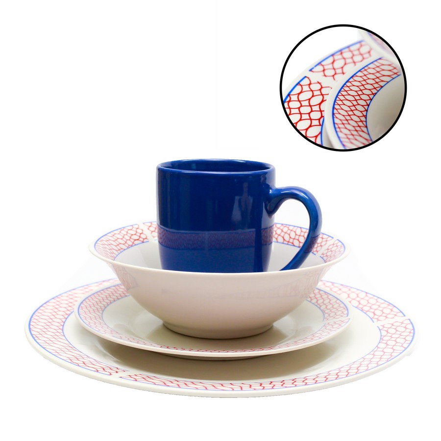 VAJILLA D/PORCELANA 16PZ 185-105