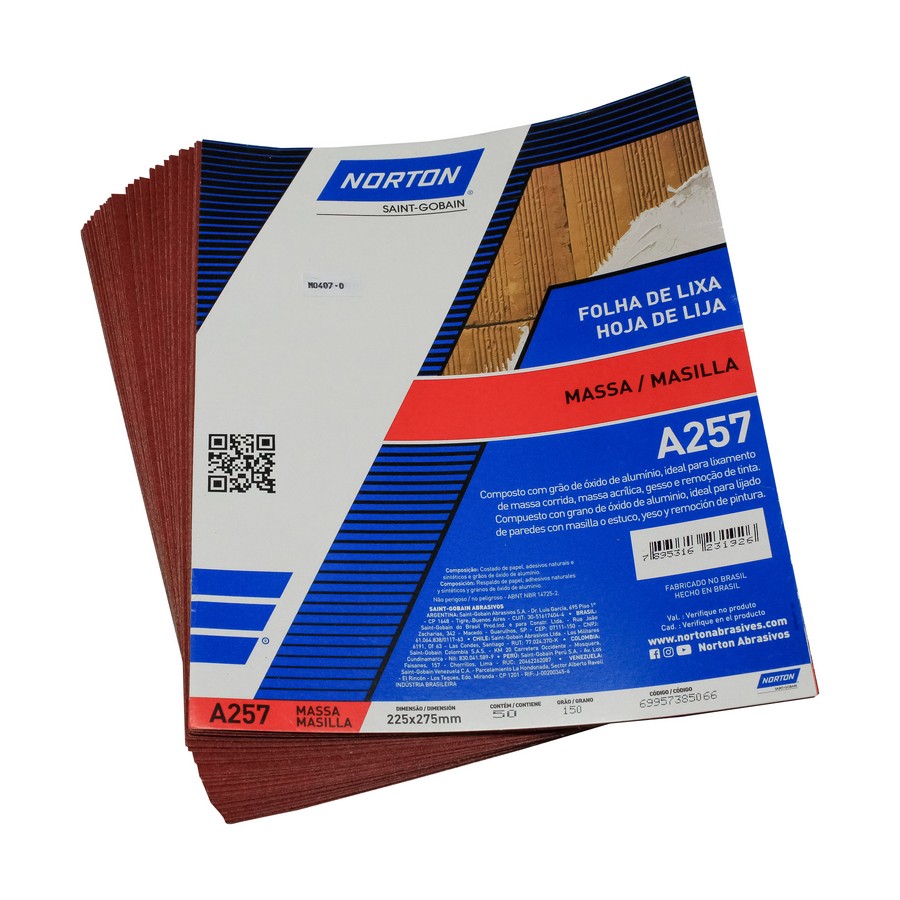 LIJA PARA MADERA NORTON A-257  Nº 150
