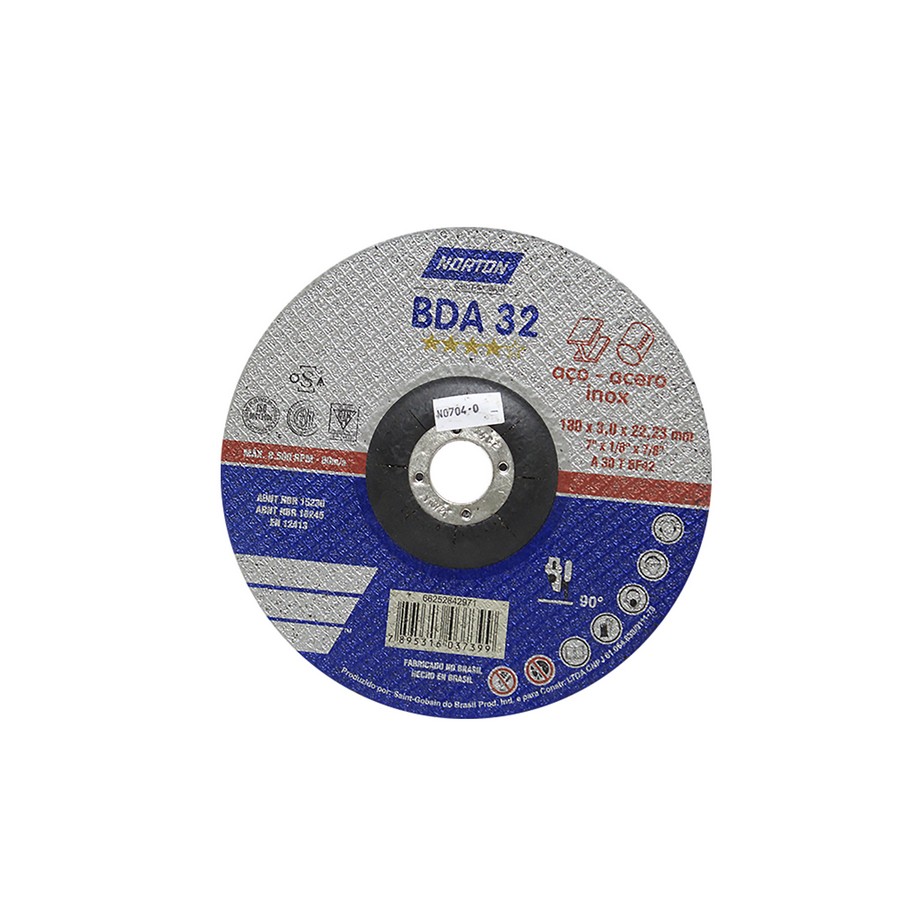 DISCO PARA METAL NORTON CONICO T42 3.0MM X 7 BNA32