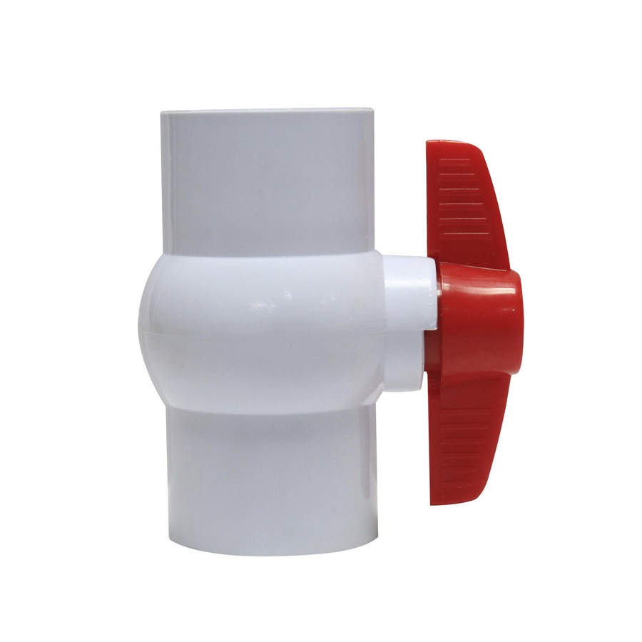 VALVULA PVC BOLA SIN ROSCA 1/2