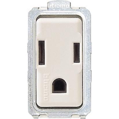 DADO TOMA SENCILLO POLARIZADO BLANCO MATIX BTICINO AM5028TS (DESC)