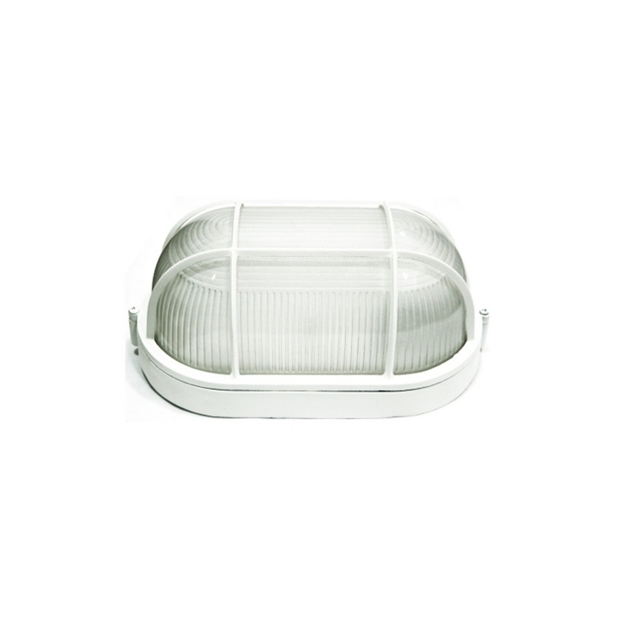 LAMPARA PARA EXTERIOR CON REJILLA BLANCA 50011A-WH