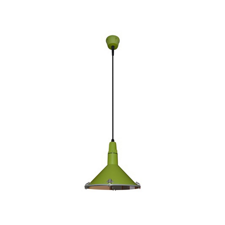 LAMPARA COLGAR REDONDA VERDE 31X150CMS 120V 26006C-GR
