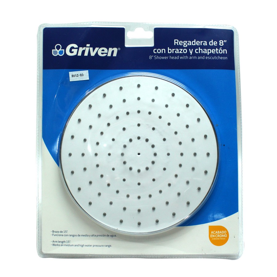 REGADERA PLASTICA C/NIPLE 8 PULG A367-Y833
