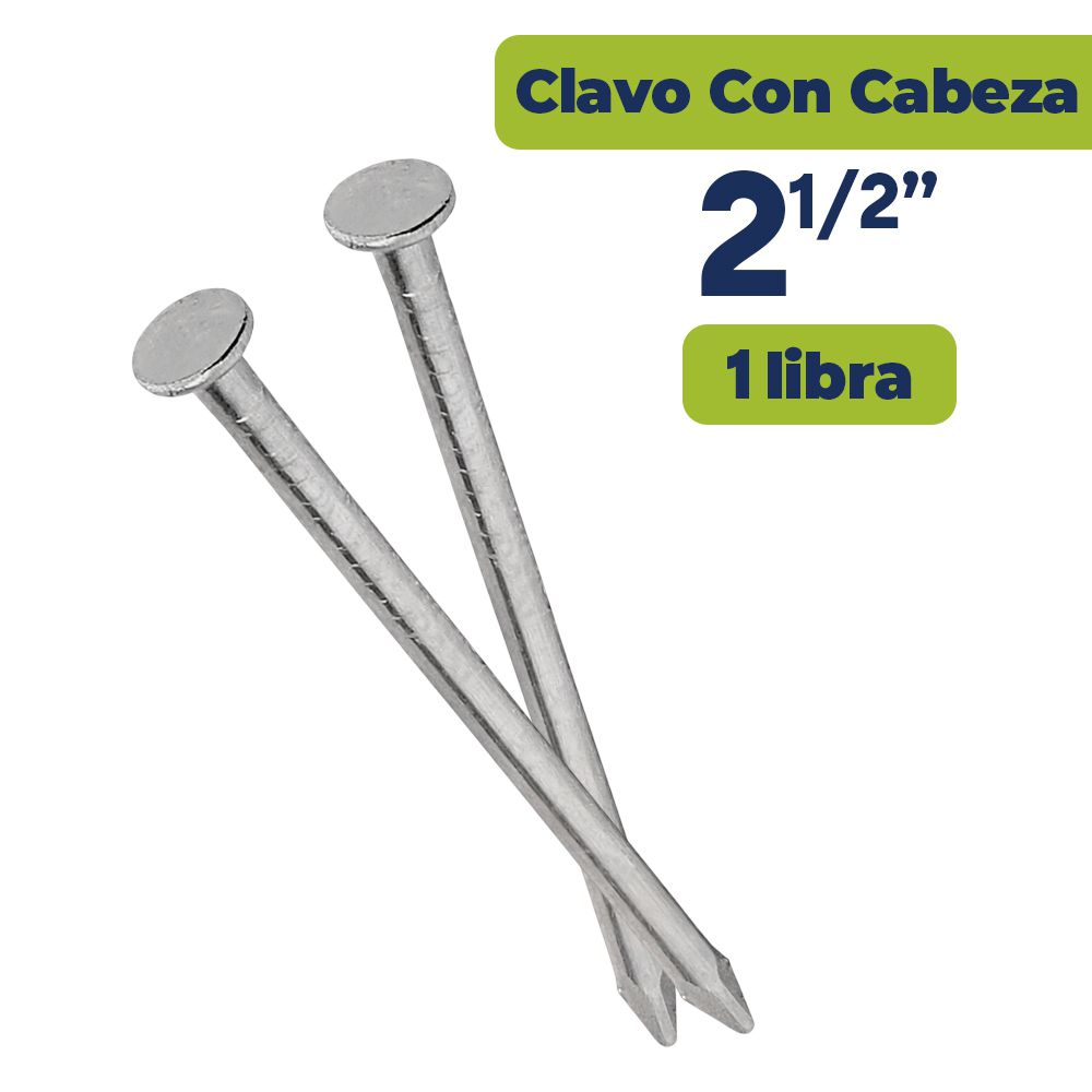 CLAVO ALAMBRE CON CABEZA 2 1/2 (LBS)