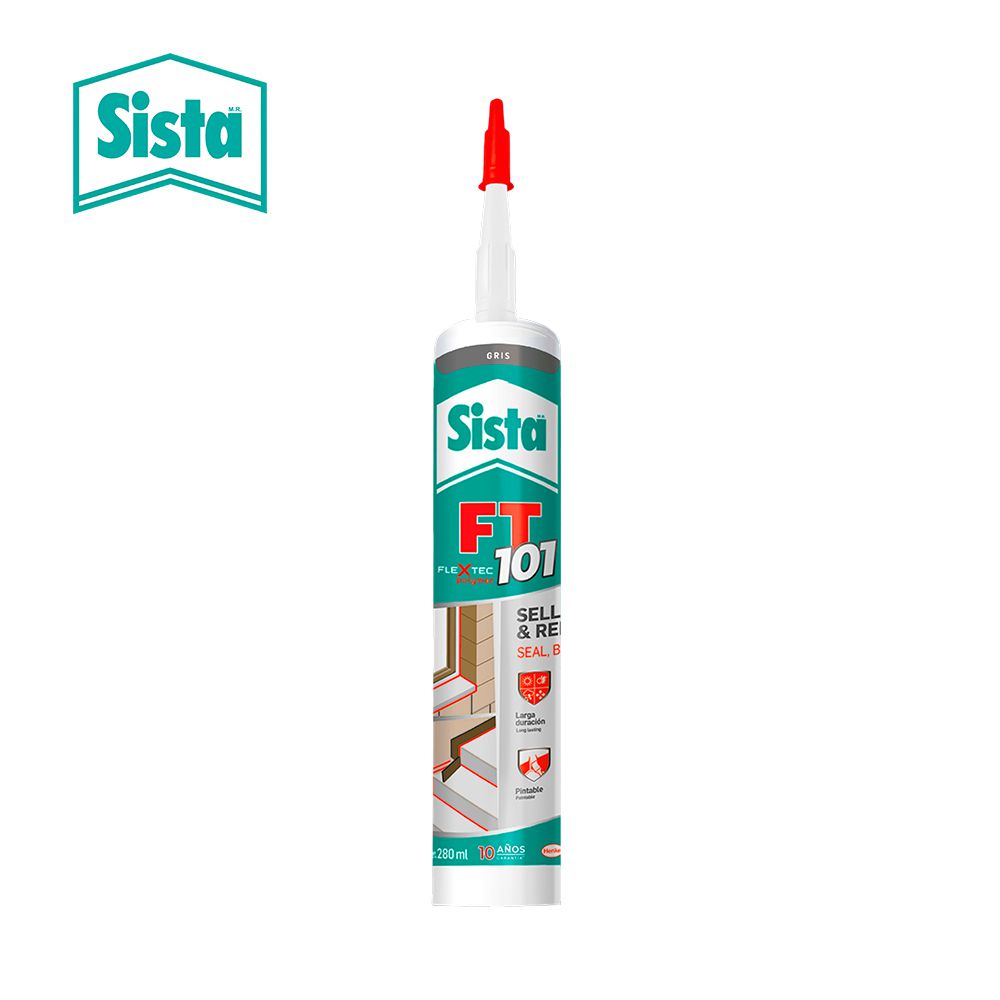 SELLADOR Y ADHESIVO FLEXTEC GRIS 280 ML. FT 101 SISTA (PE) (NC)