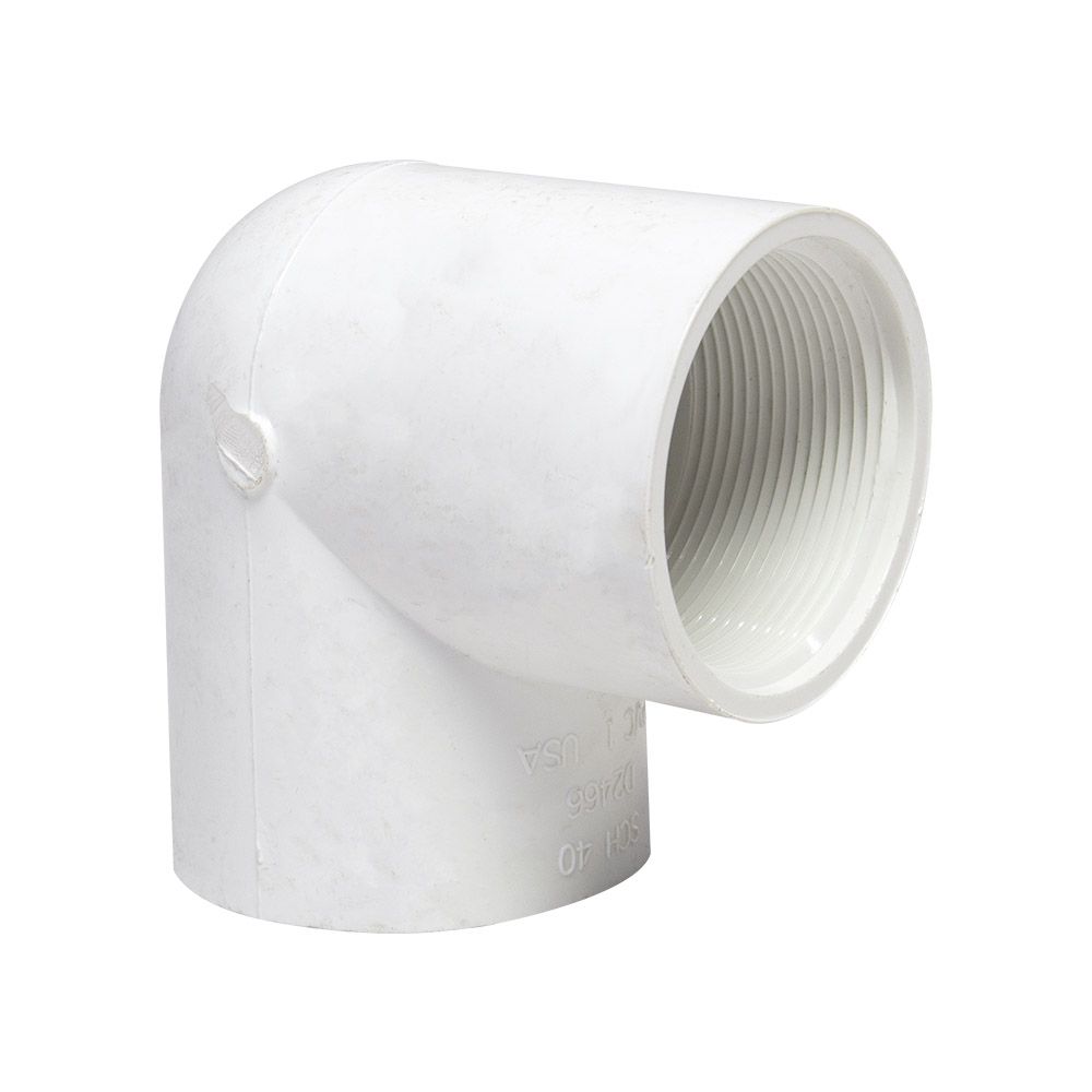 CODO PVC CON ROSCA 1 * 90