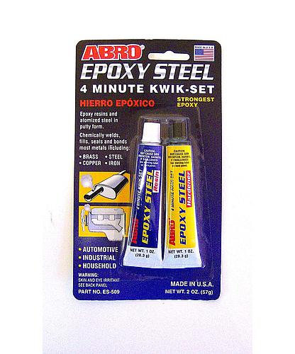 PEGAMENTO EPOXICO 4 MINUTOS PARA METALES GRIS 2OZ ABRO ES-509