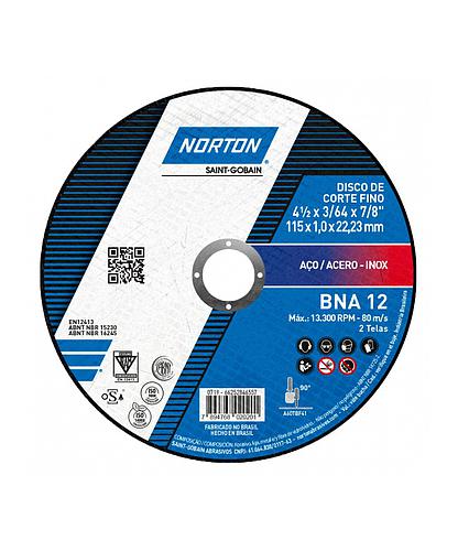 DISCO PARA METAL NORTON T41 4 1/2 X 1.0 MM BNA12
